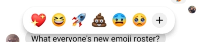 Facebook emoji reacts